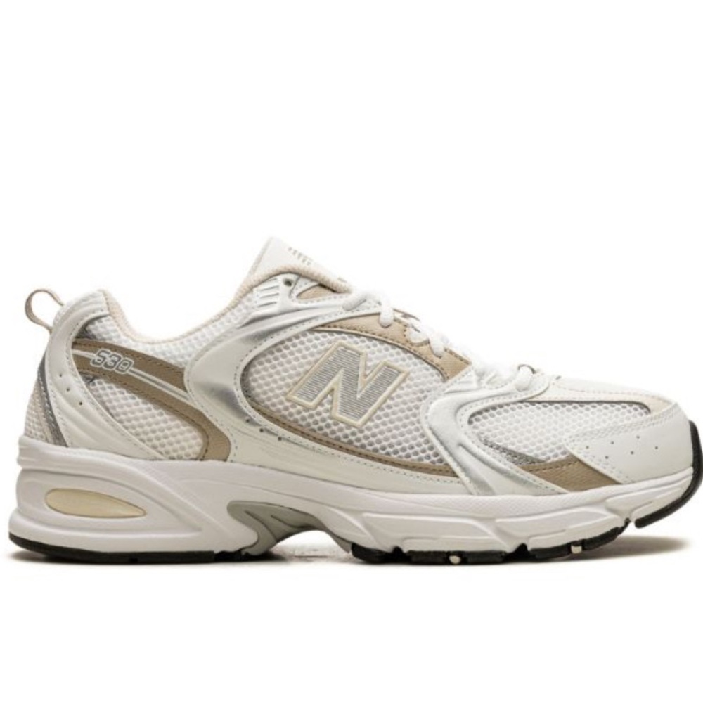 New Balance 530 White and Beige Sneakers